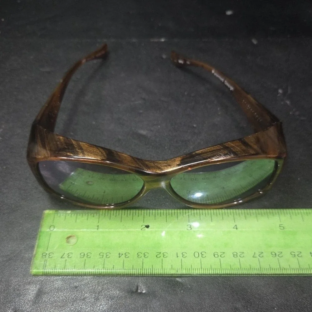 Jonathan Paul Fitovers Glides 008A Sunglasses Brown Woodgrain Wrap Around Mens